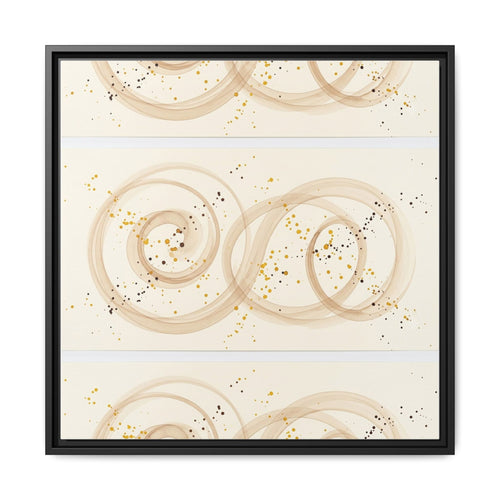 Golden Harmony – Abstract Beige and Gold Canvas Wall Art