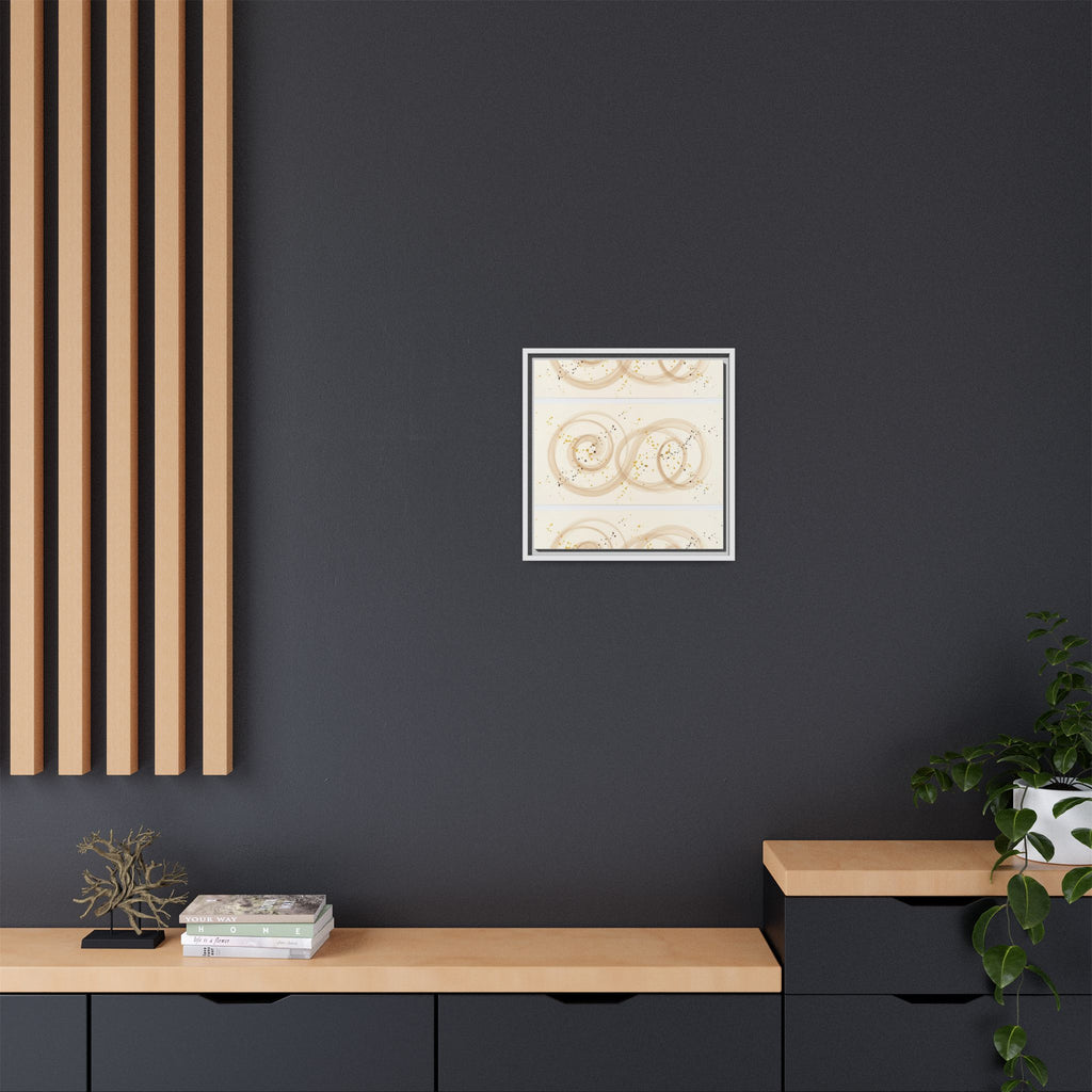Golden Harmony – Abstract Beige and Gold Canvas Wall Art