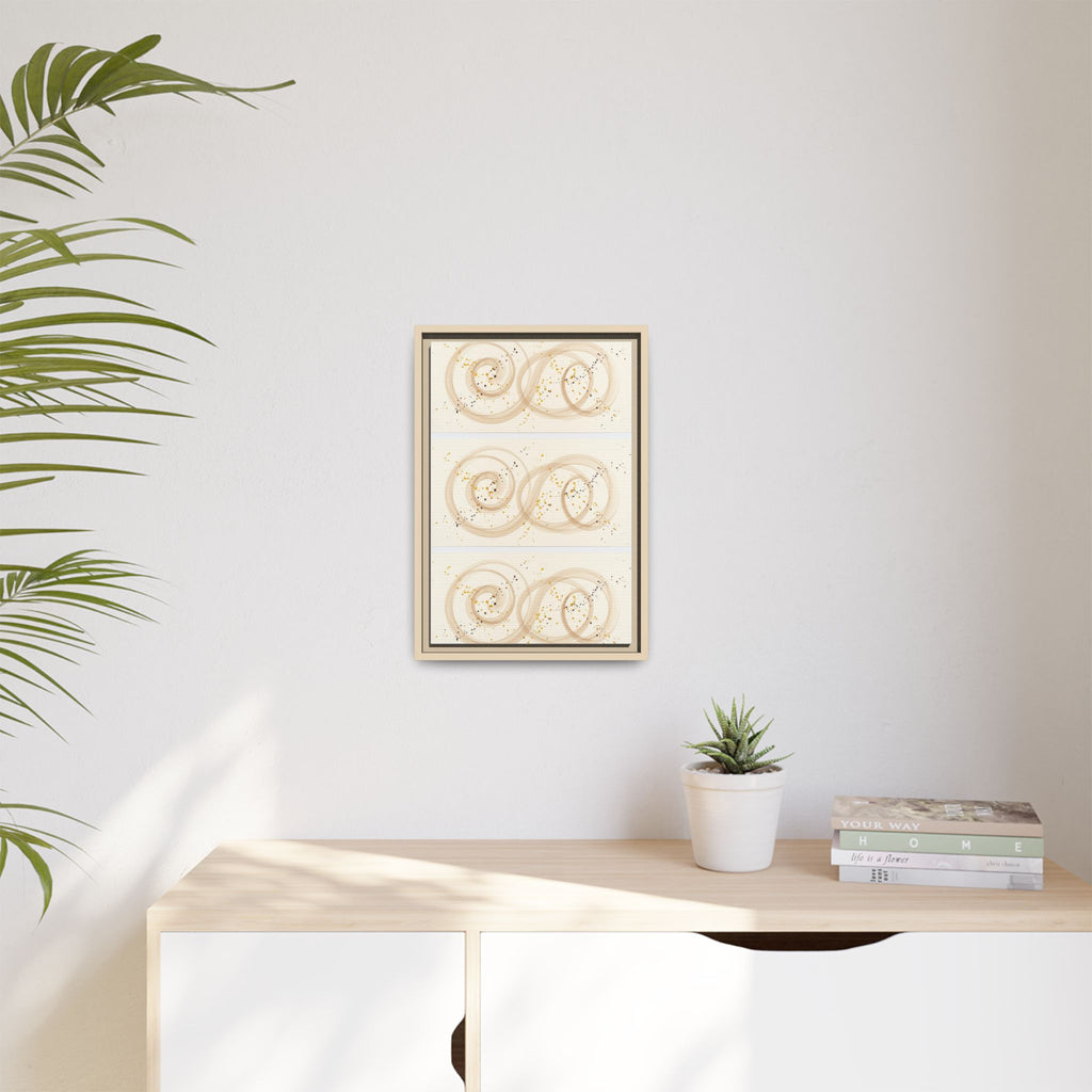 Golden Harmony – Abstract Beige and Gold Canvas Wall Art