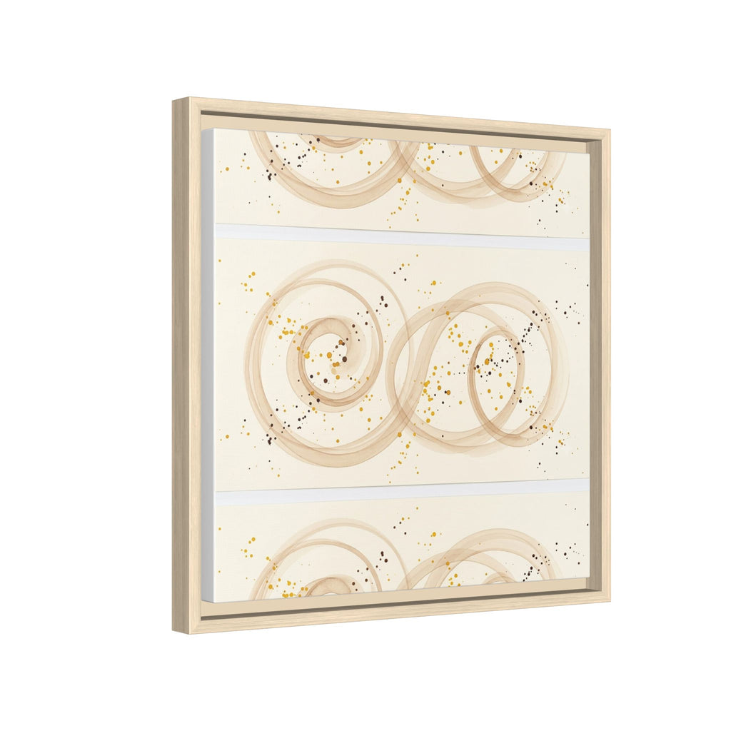 Golden Harmony – Abstract Beige and Gold Canvas Wall Art