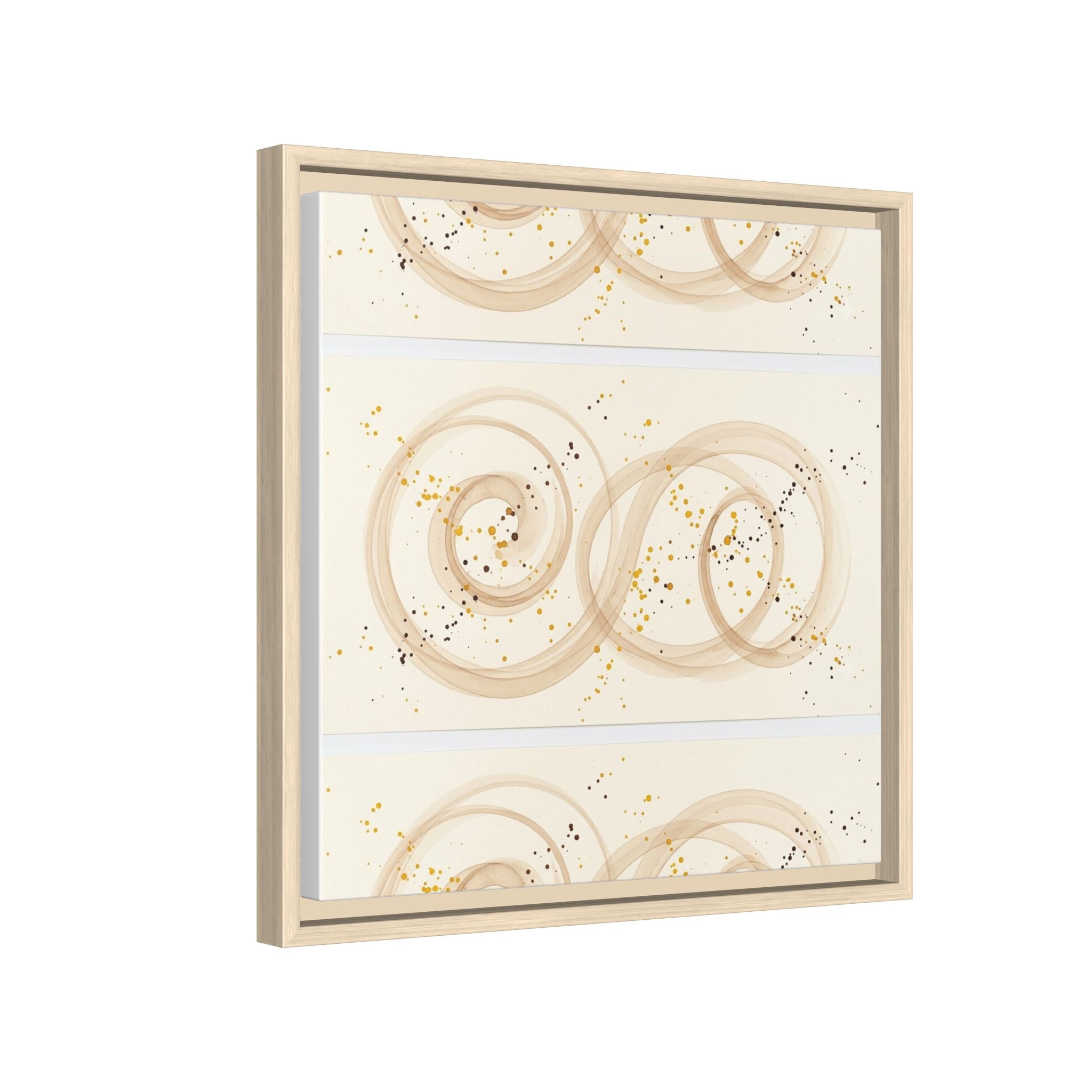 Golden Harmony – Abstract Beige and Gold Canvas Wall Art