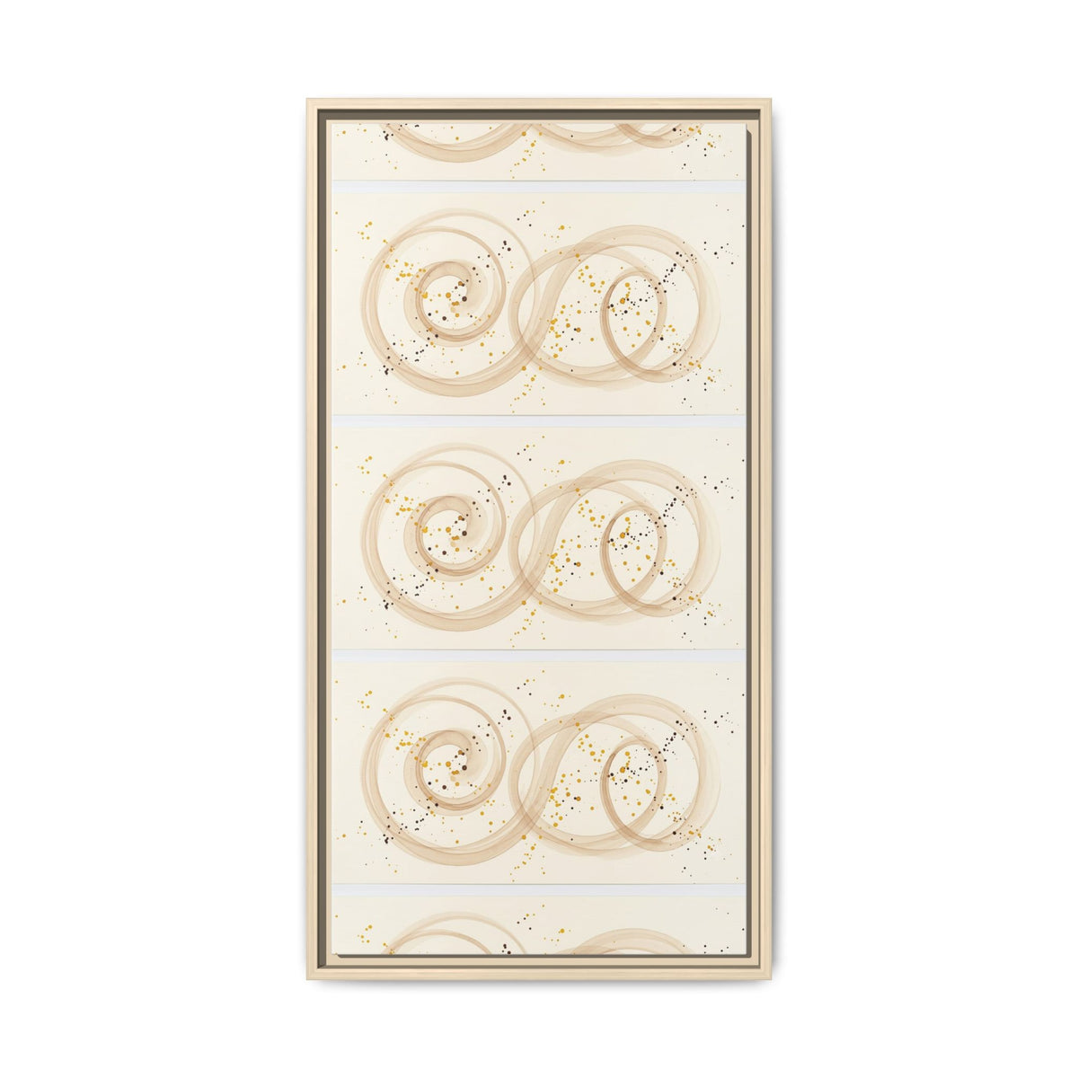 Golden Harmony – Abstract Beige and Gold Canvas Wall Art