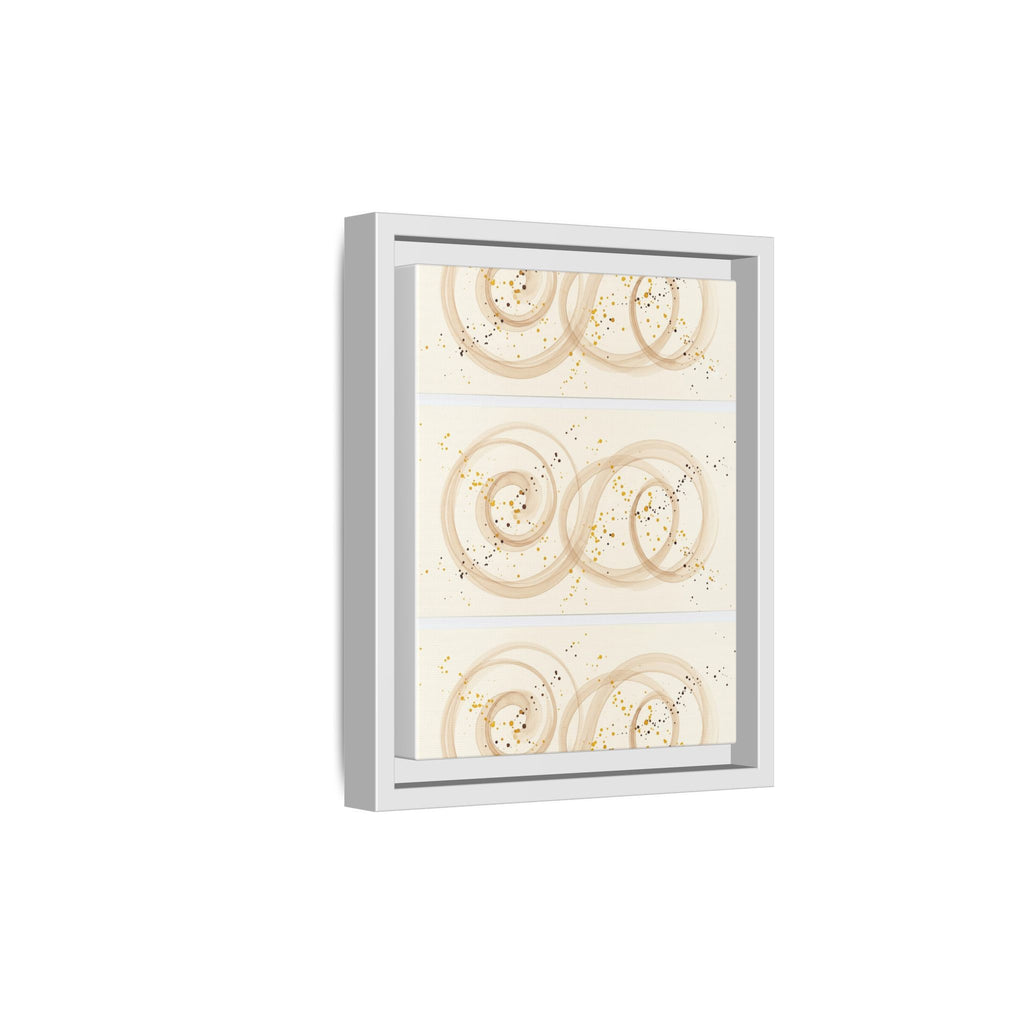 Golden Harmony – Abstract Beige and Gold Canvas Wall Art