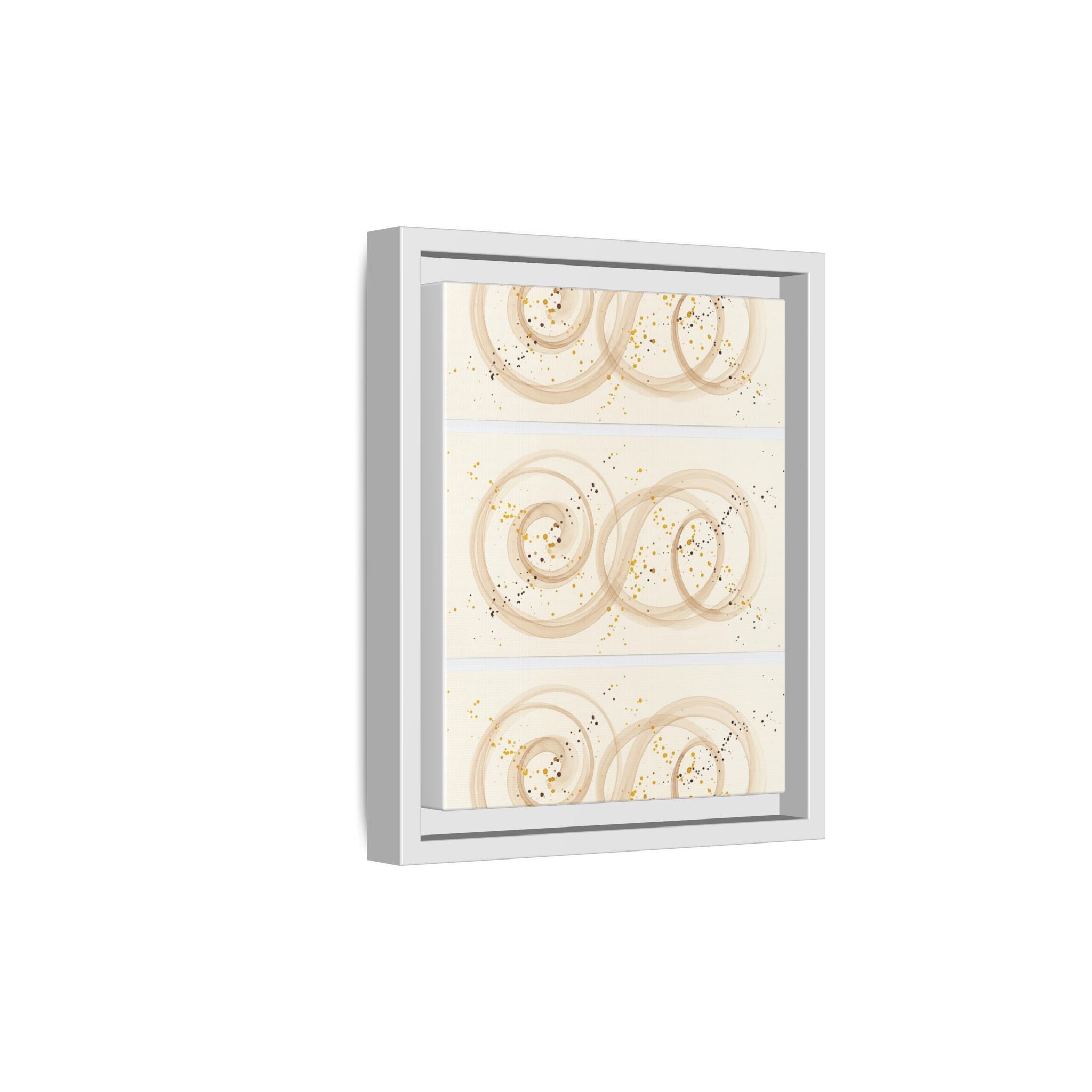 Golden Harmony – Abstract Beige and Gold Canvas Wall Art