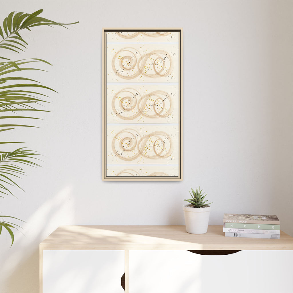 Golden Harmony – Abstract Beige and Gold Canvas Wall Art