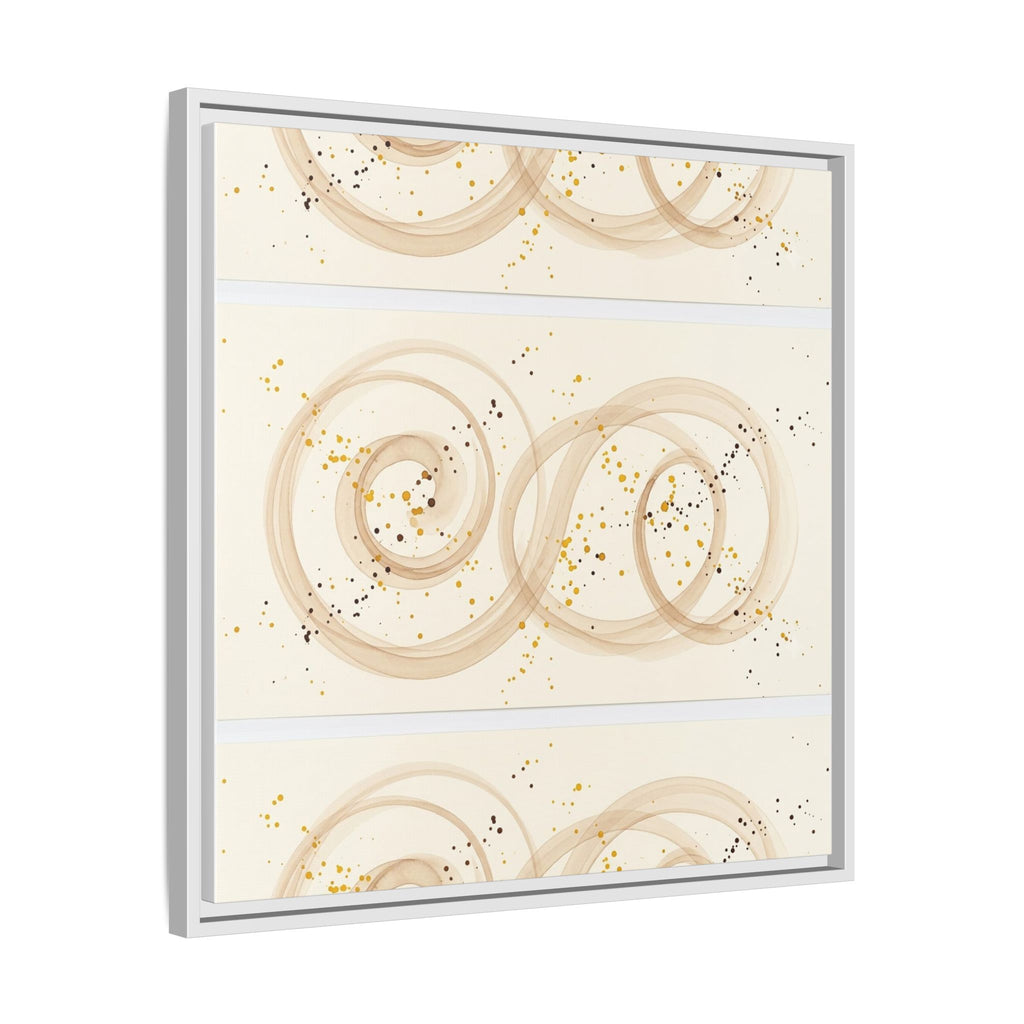 Golden Harmony – Abstract Beige and Gold Canvas Wall Art