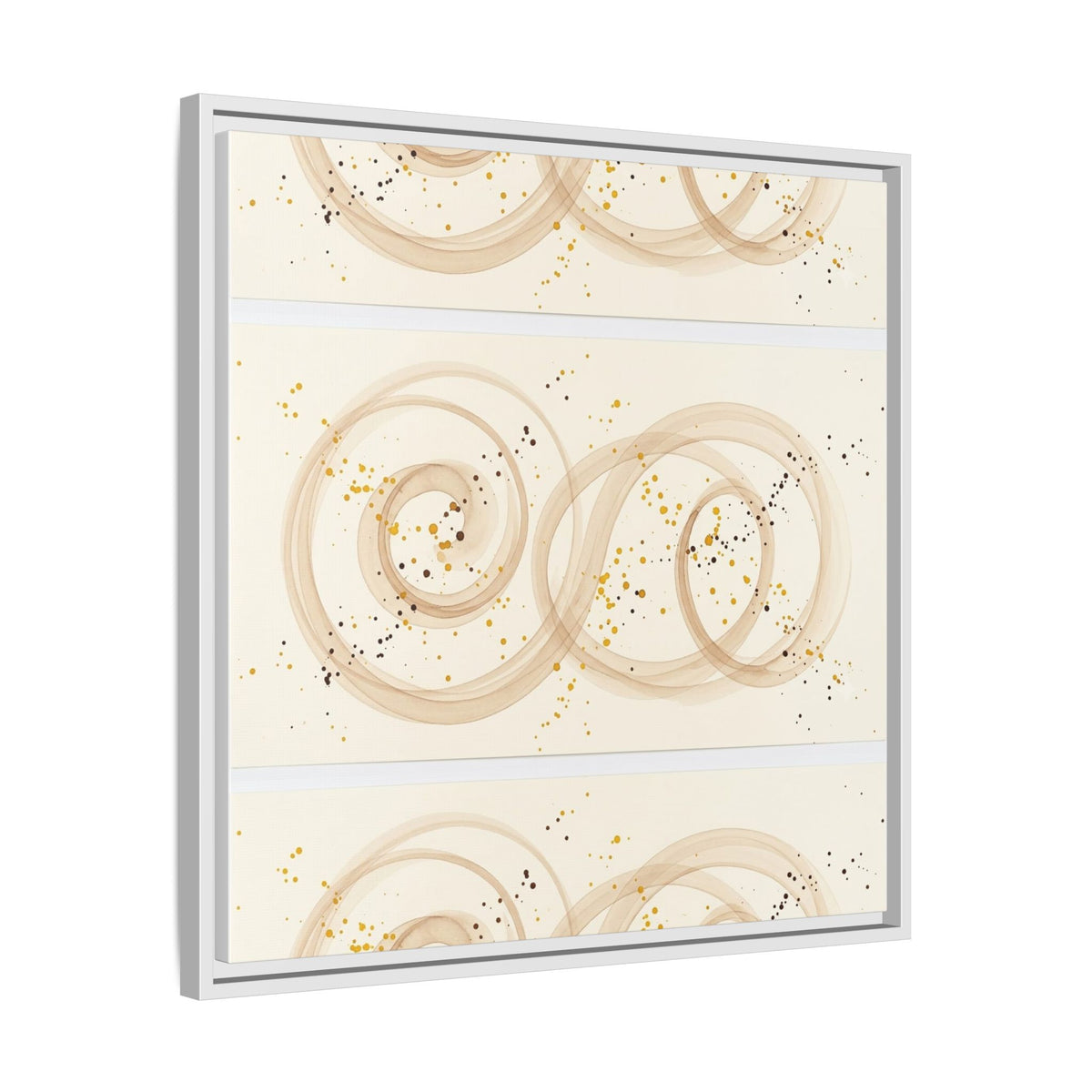 Golden Harmony – Abstract Beige and Gold Canvas Wall Art