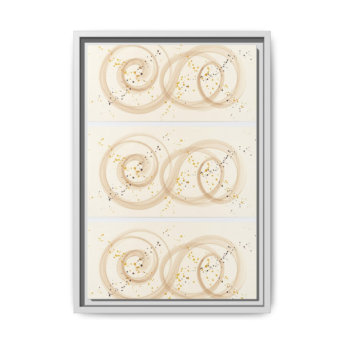 Golden Harmony – Abstract Beige and Gold Canvas Wall Art