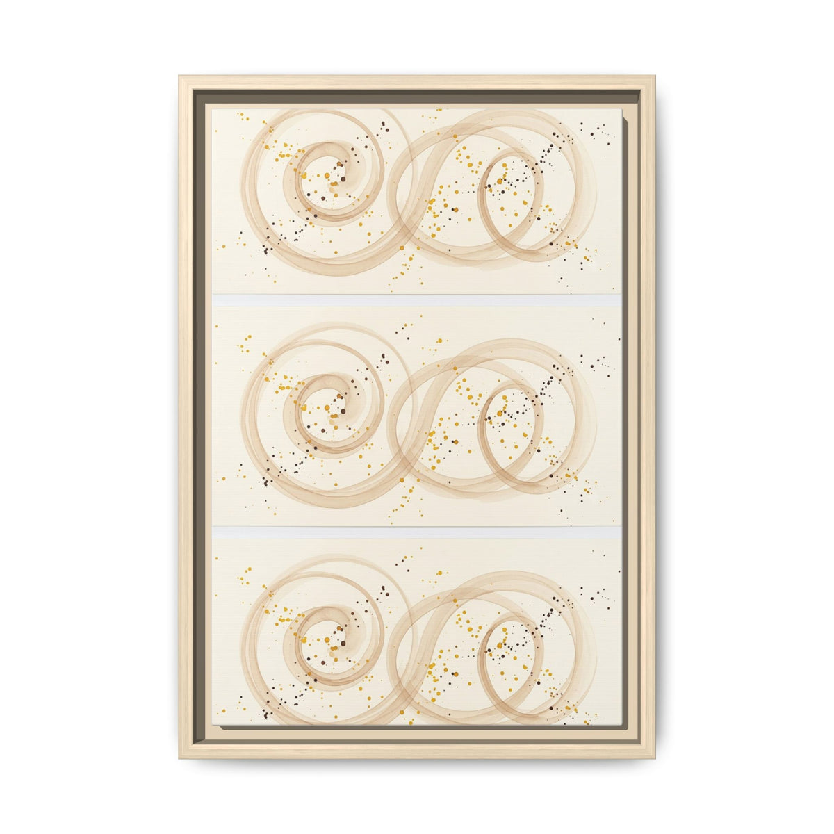 Golden Harmony – Abstract Beige and Gold Canvas Wall Art