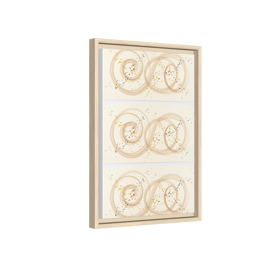 Golden Harmony – Abstract Beige and Gold Canvas Wall Art