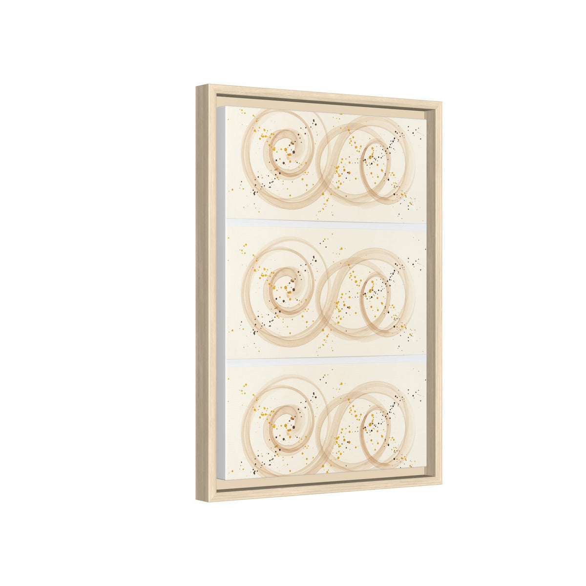 Golden Harmony – Abstract Beige and Gold Canvas Wall Art