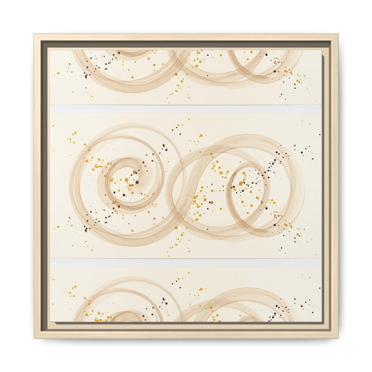 Golden Harmony – Abstract Beige and Gold Canvas Wall Art