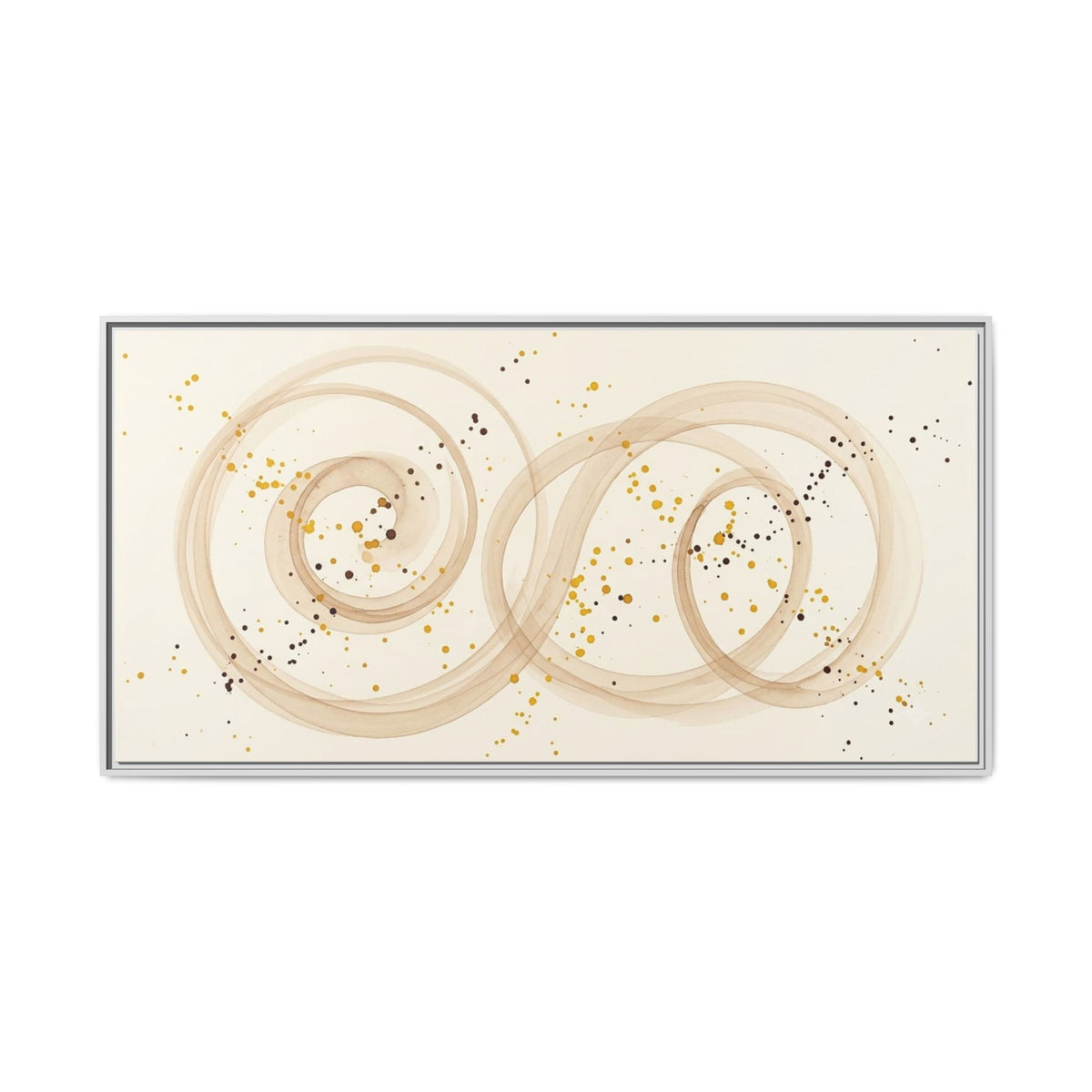 Golden Harmony – Abstract Beige and Gold Canvas Wall Art