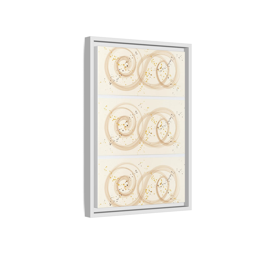 Golden Harmony – Abstract Beige and Gold Canvas Wall Art