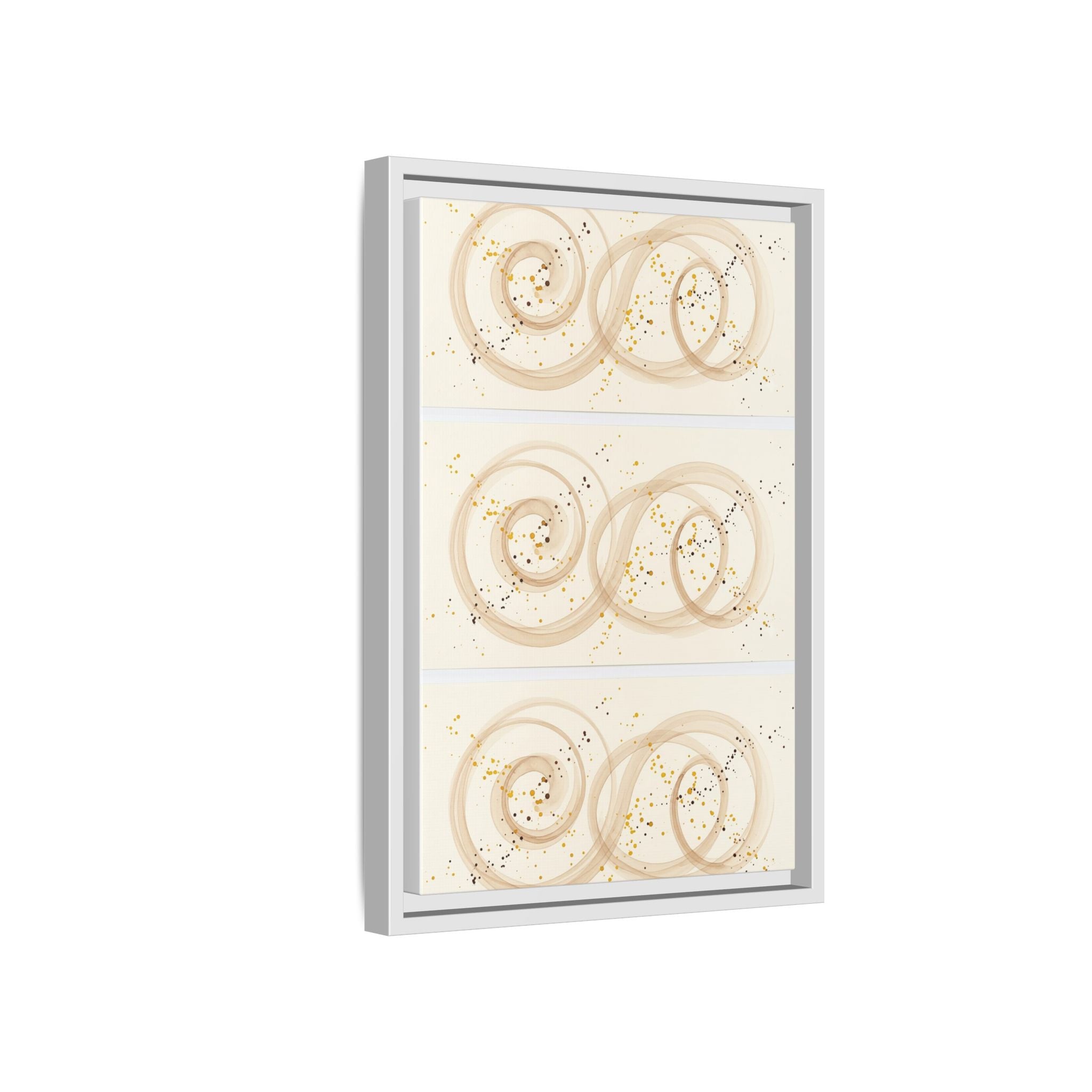 Golden Harmony – Abstract Beige and Gold Canvas Wall Art