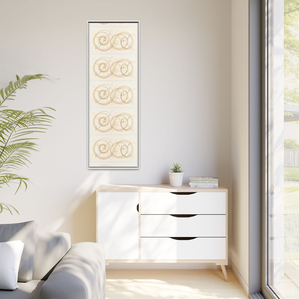 Golden Harmony – Abstract Beige and Gold Canvas Wall Art
