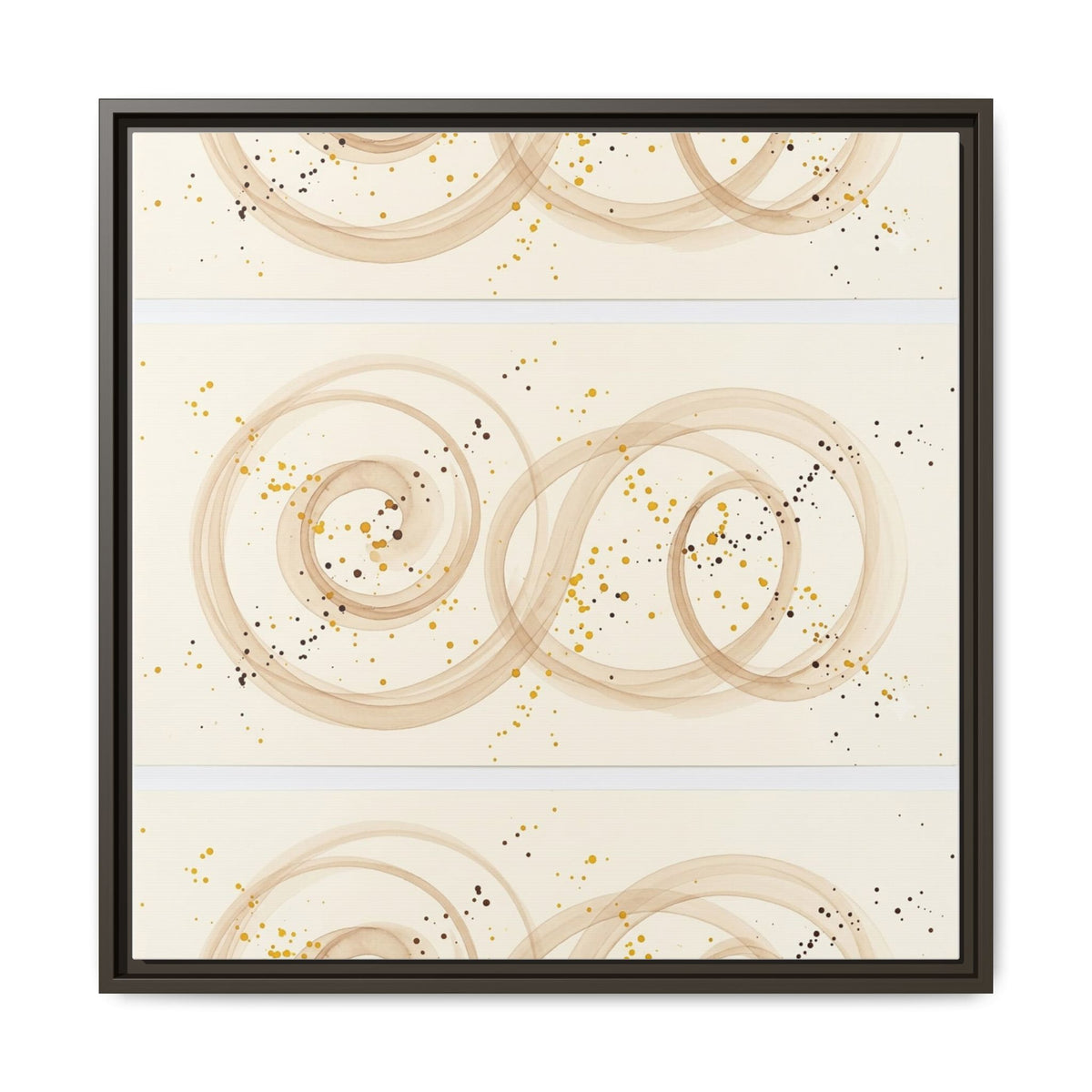 Golden Harmony – Abstract Beige and Gold Canvas Wall Art