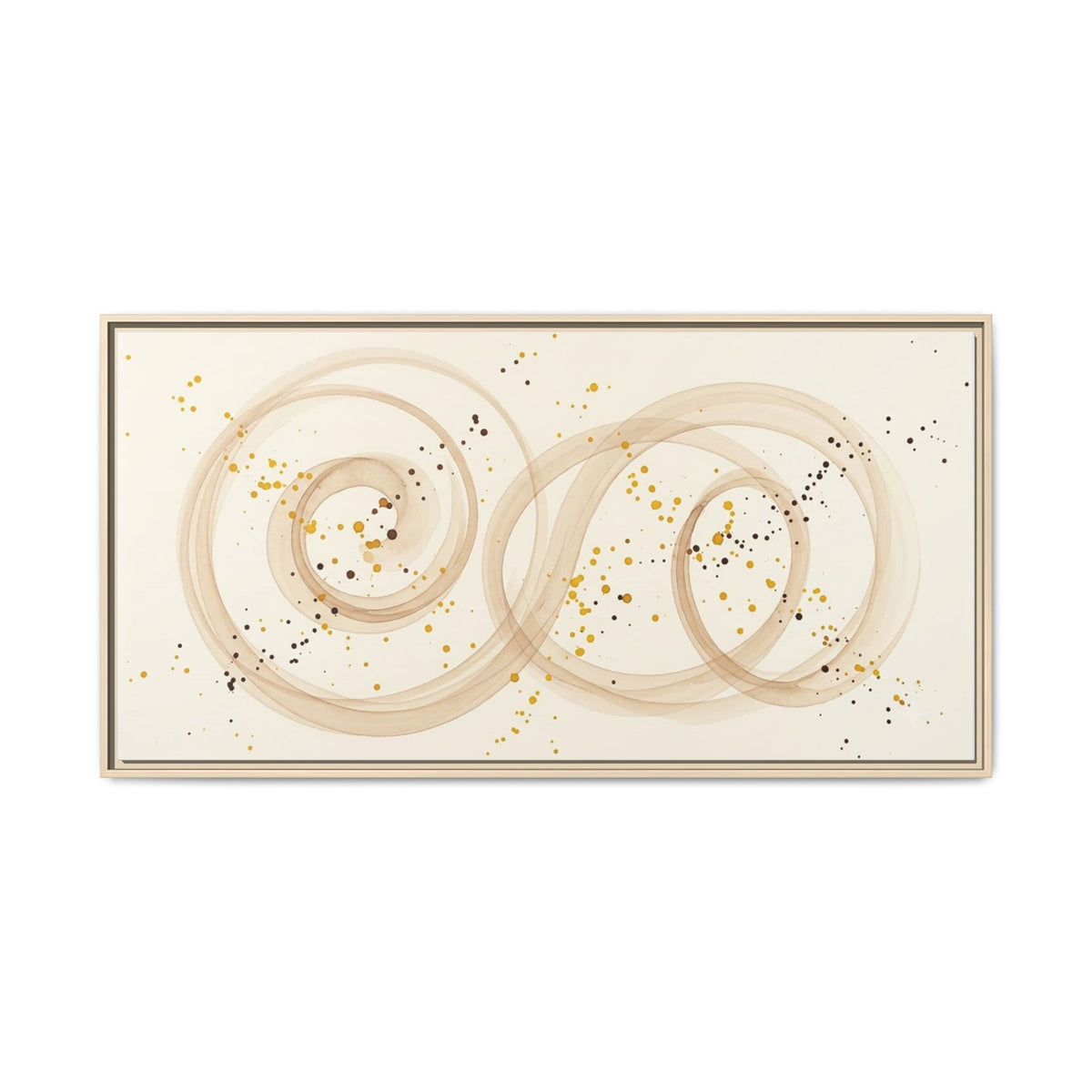 Golden Harmony – Abstract Beige and Gold Canvas Wall Art