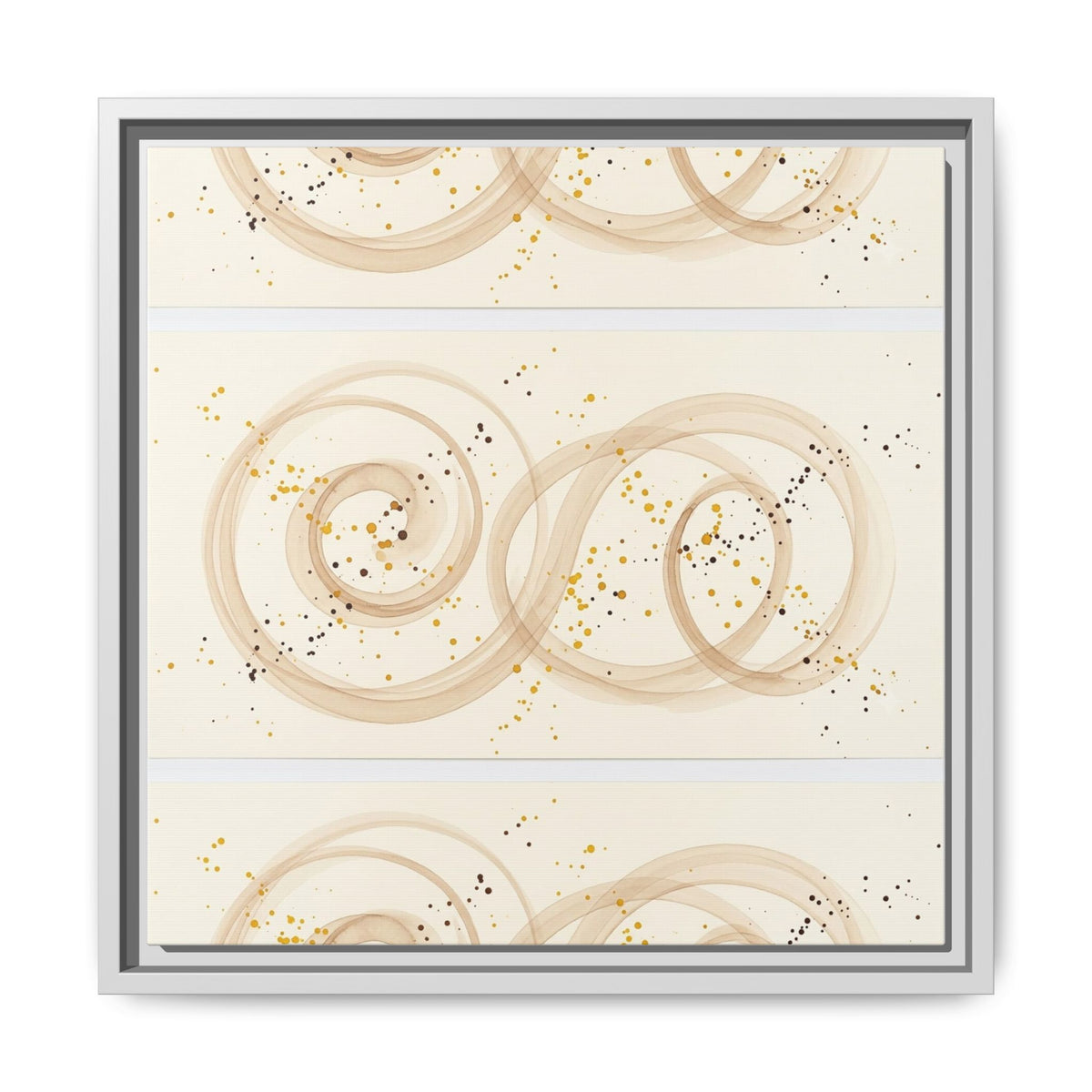 Golden Harmony – Abstract Beige and Gold Canvas Wall Art