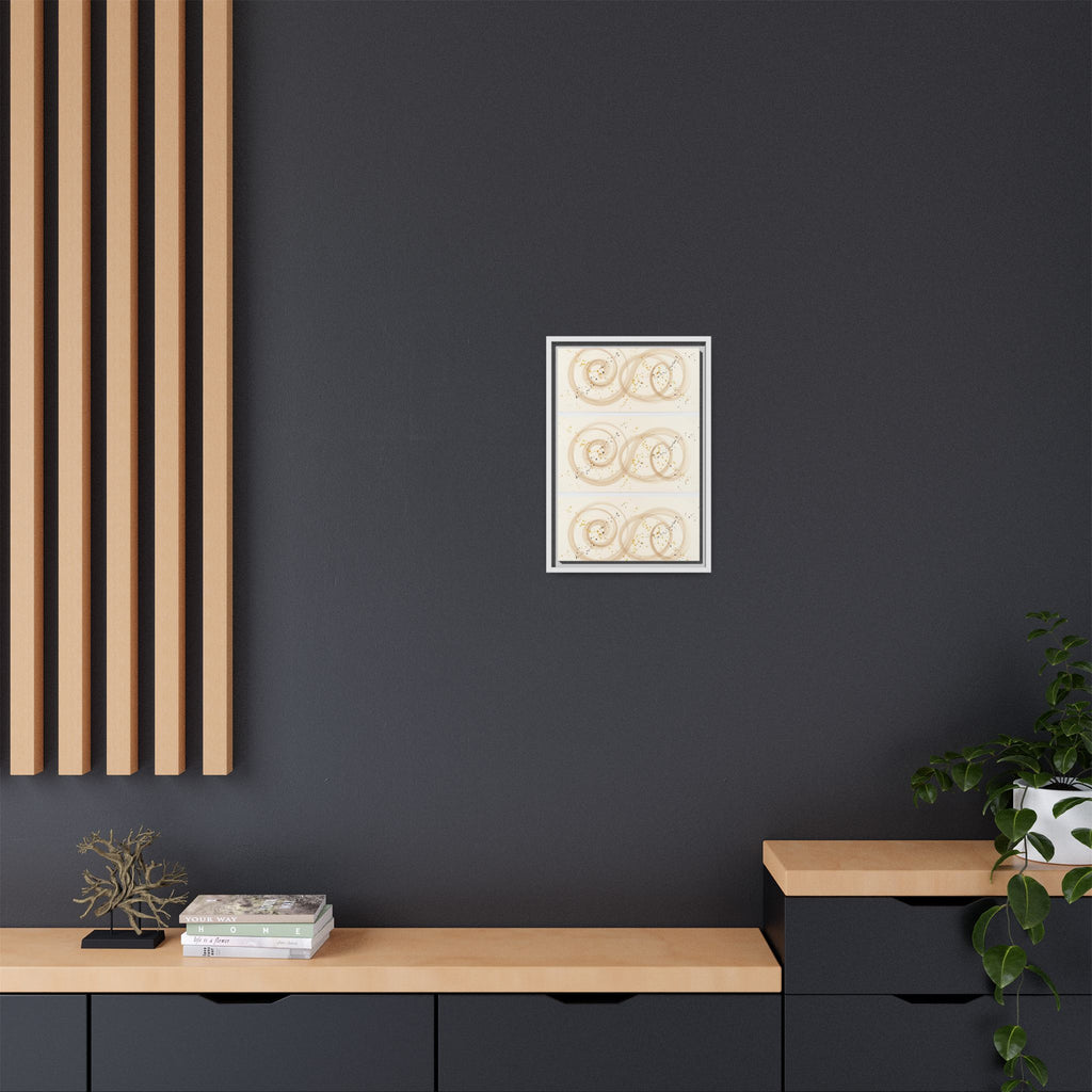 Golden Harmony – Abstract Beige and Gold Canvas Wall Art