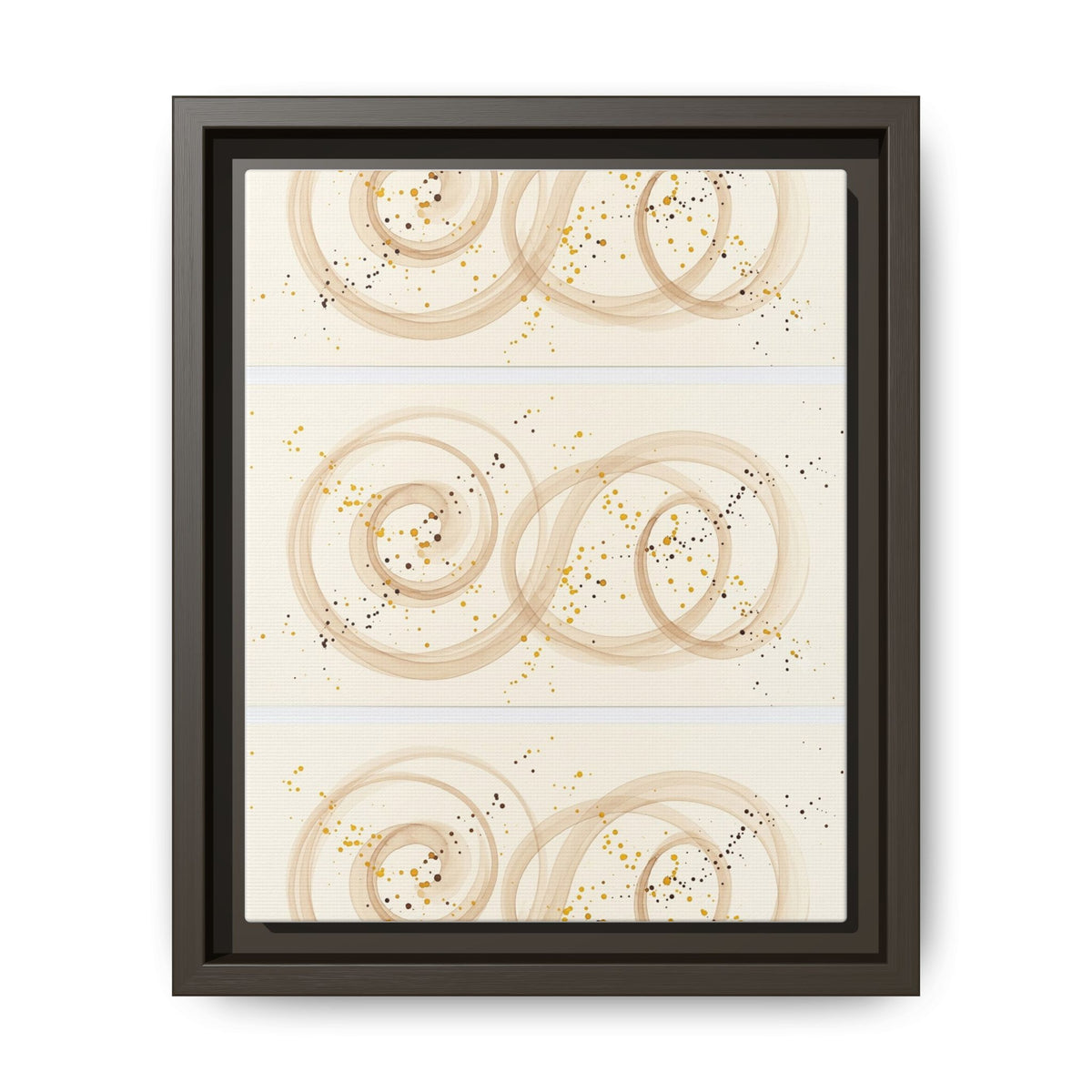 Golden Harmony – Abstract Beige and Gold Canvas Wall Art