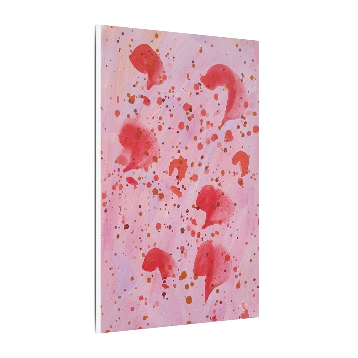 Blush Petals – Pink & Red Abstract Canvas Wall Art