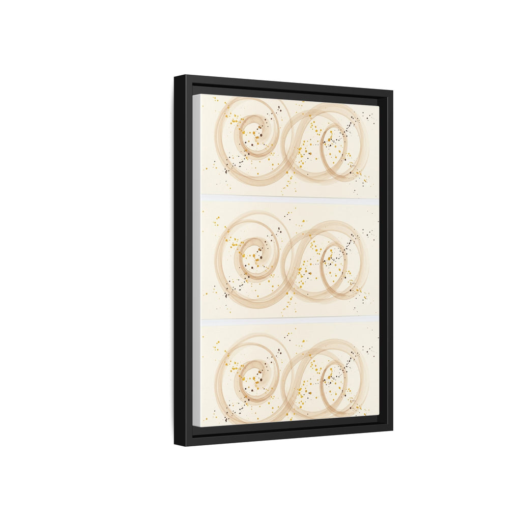 Golden Harmony – Abstract Beige and Gold Canvas Wall Art