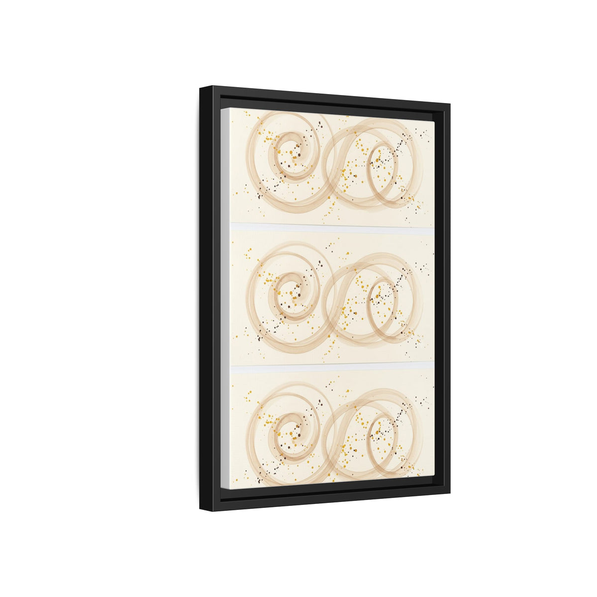 Golden Harmony – Abstract Beige and Gold Canvas Wall Art