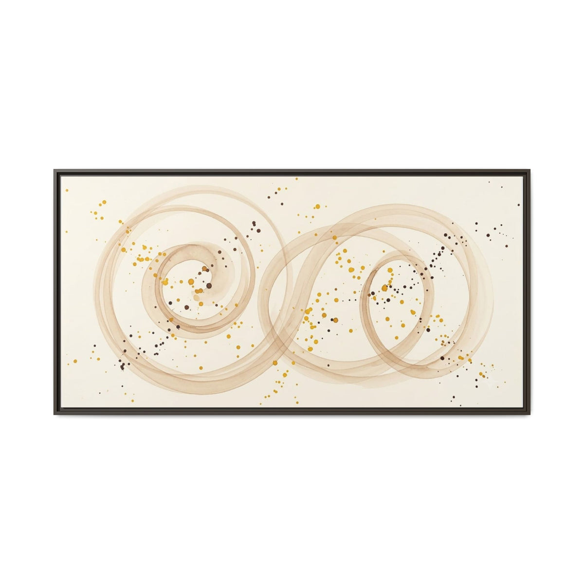 Golden Harmony – Abstract Beige and Gold Canvas Wall Art