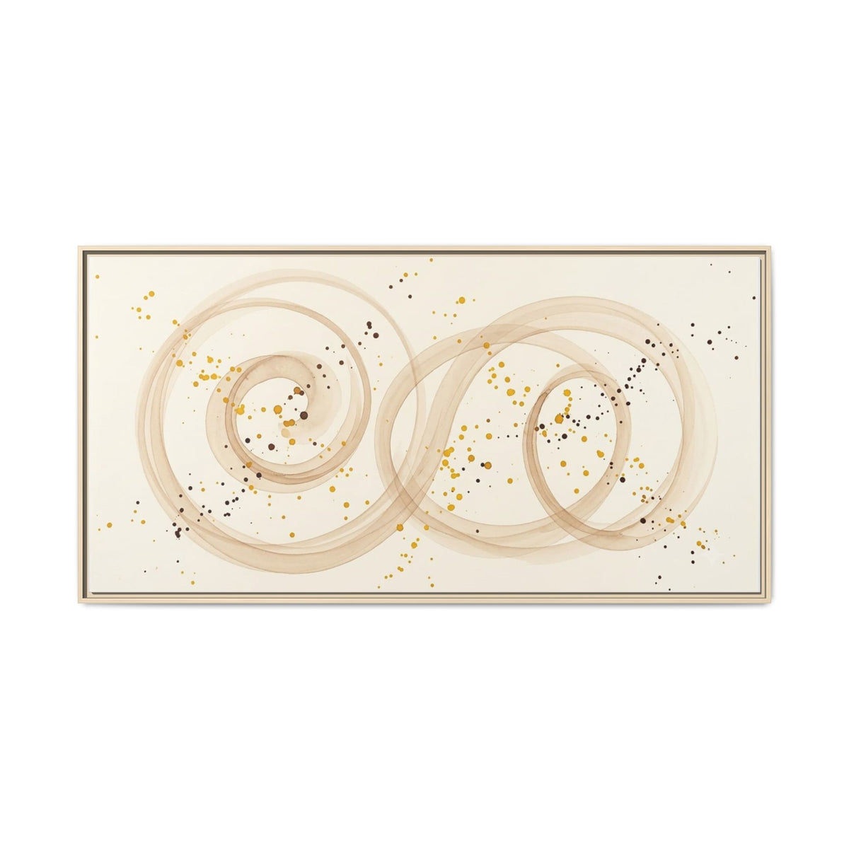 Golden Harmony – Abstract Beige and Gold Canvas Wall Art