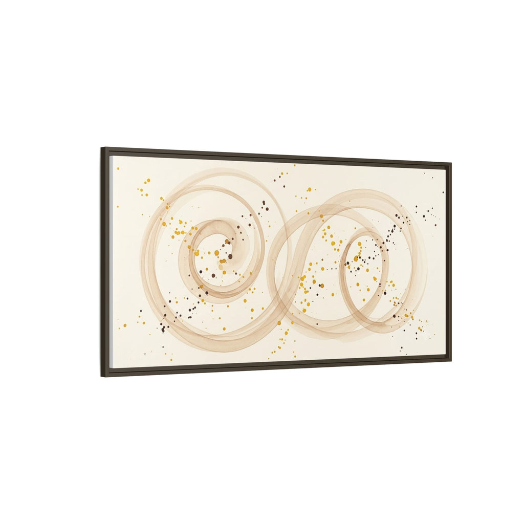 Golden Harmony – Abstract Beige and Gold Canvas Wall Art