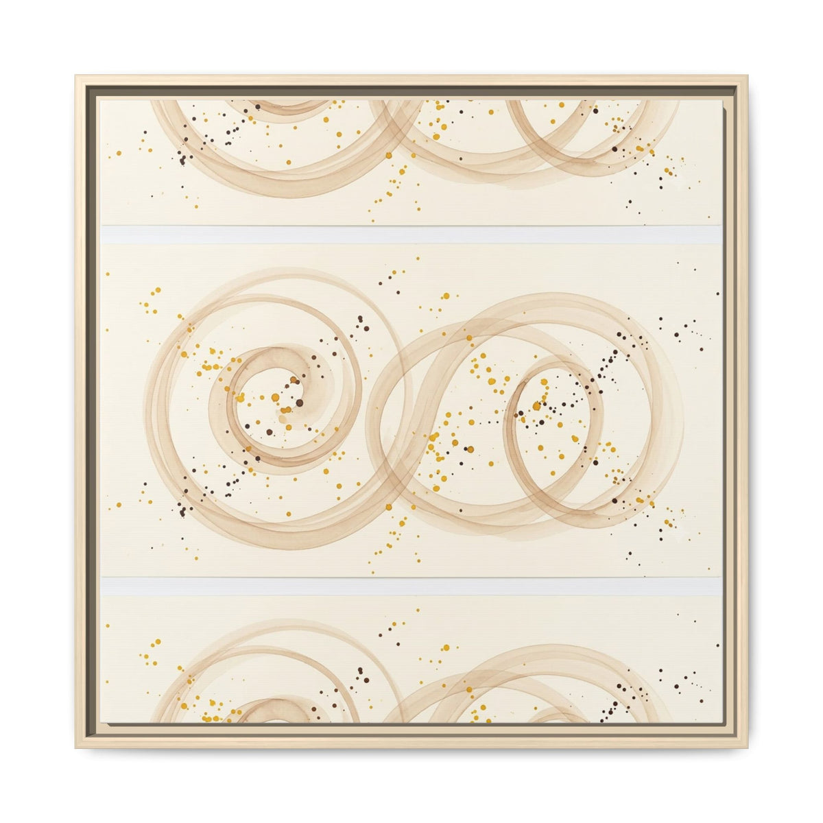 Golden Harmony – Abstract Beige and Gold Canvas Wall Art