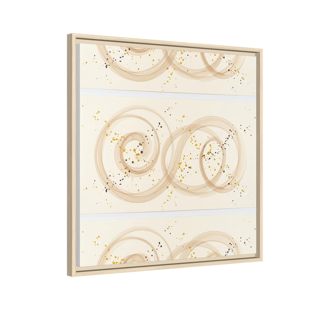 Golden Harmony – Abstract Beige and Gold Canvas Wall Art