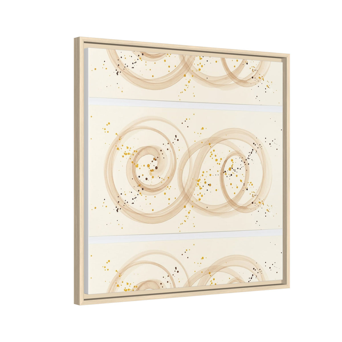 Golden Harmony – Abstract Beige and Gold Canvas Wall Art